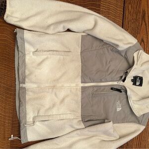 The North Face White and Gray Fleece Jacket